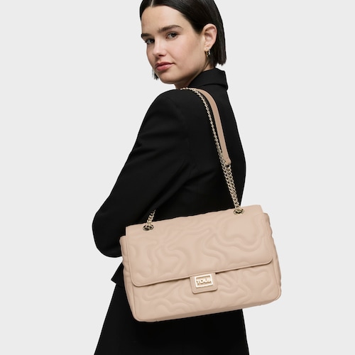 Medium beige Kaos Dream Crossbody bag with flap
