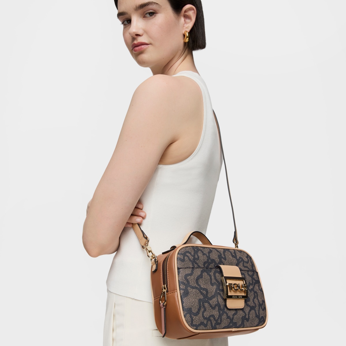 Multi-black Kaos Icon Crossbody reporter bag