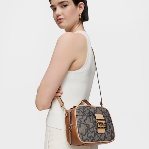 Multi-black Kaos Icon Crossbody reporter bag