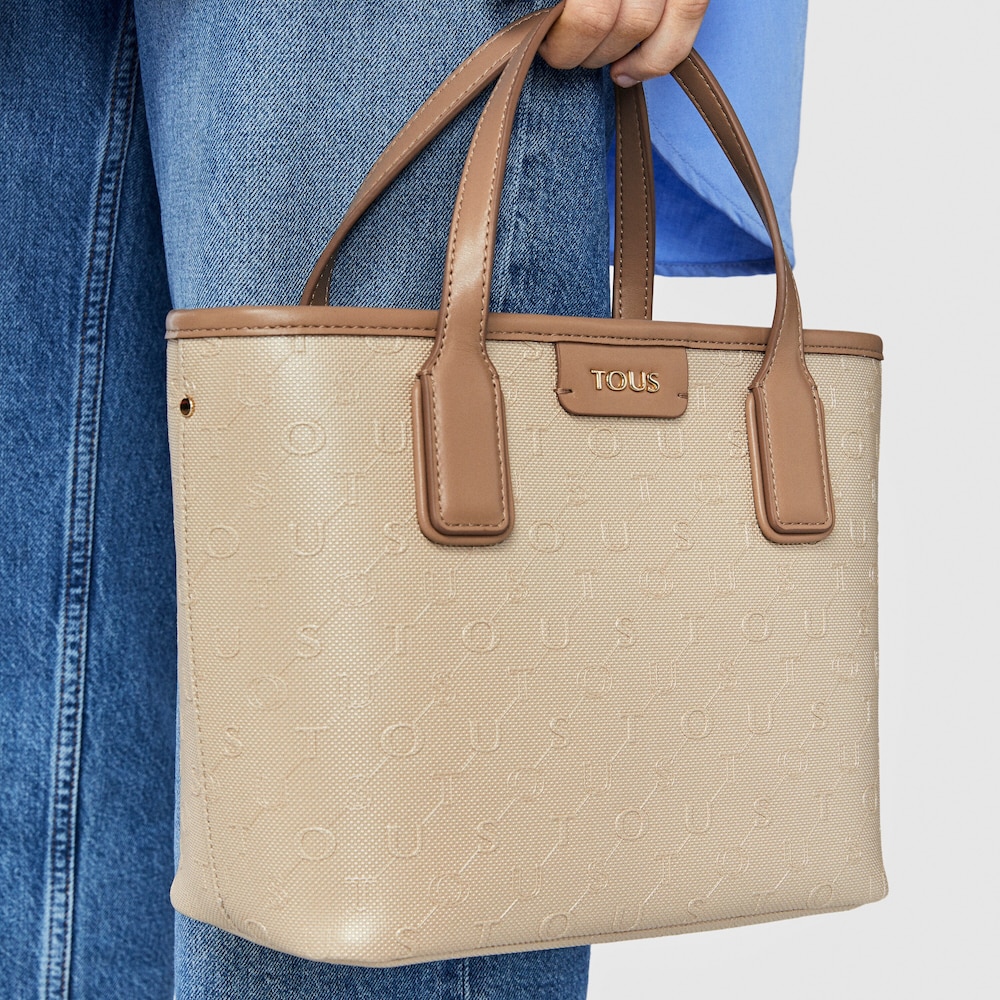 Cabas Script Day petit couleur taupe