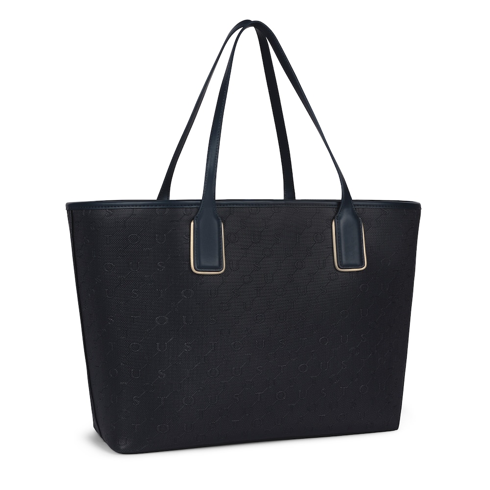 Tote bag grande Script Day azul-marinho