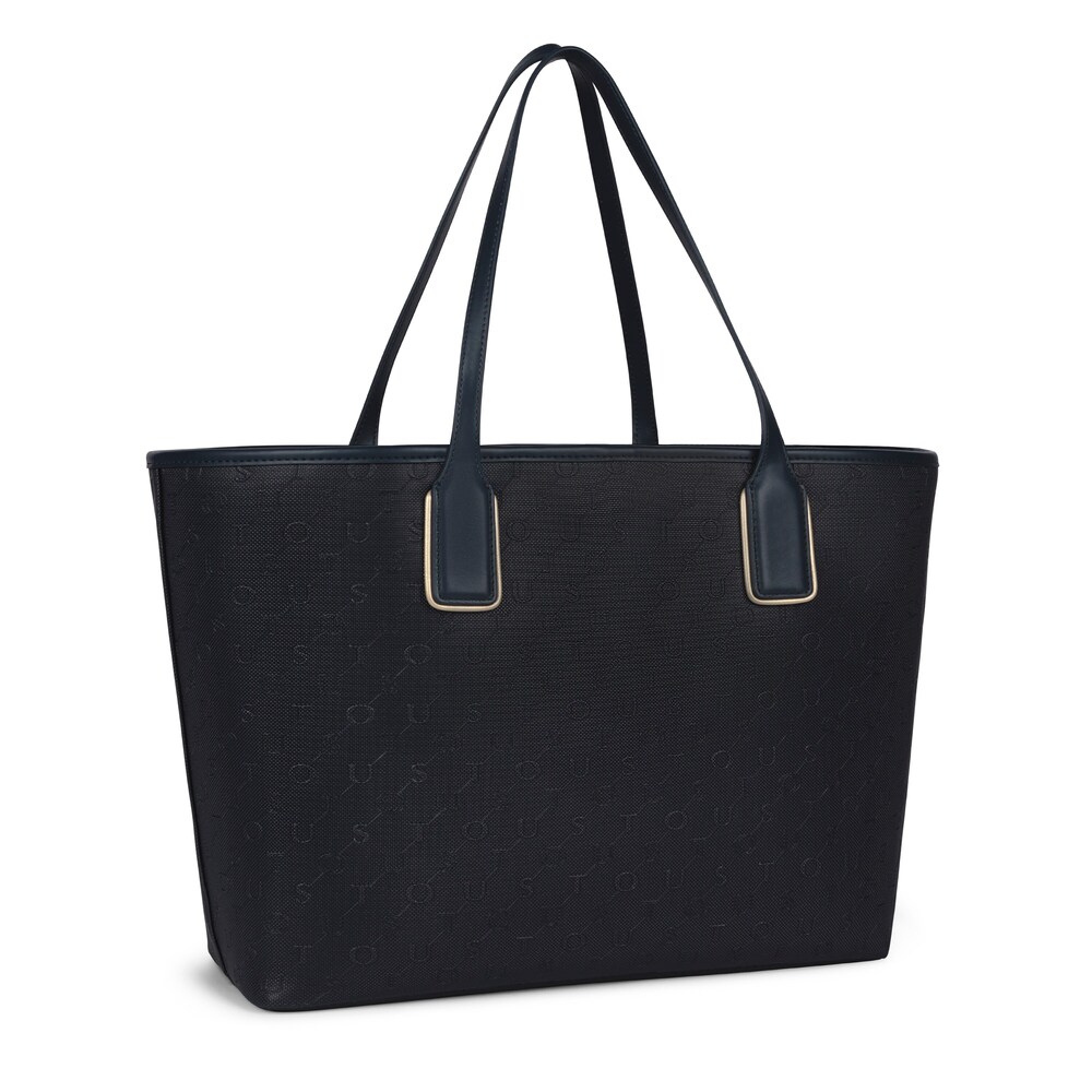 Large navy blue Script Day Tote bag