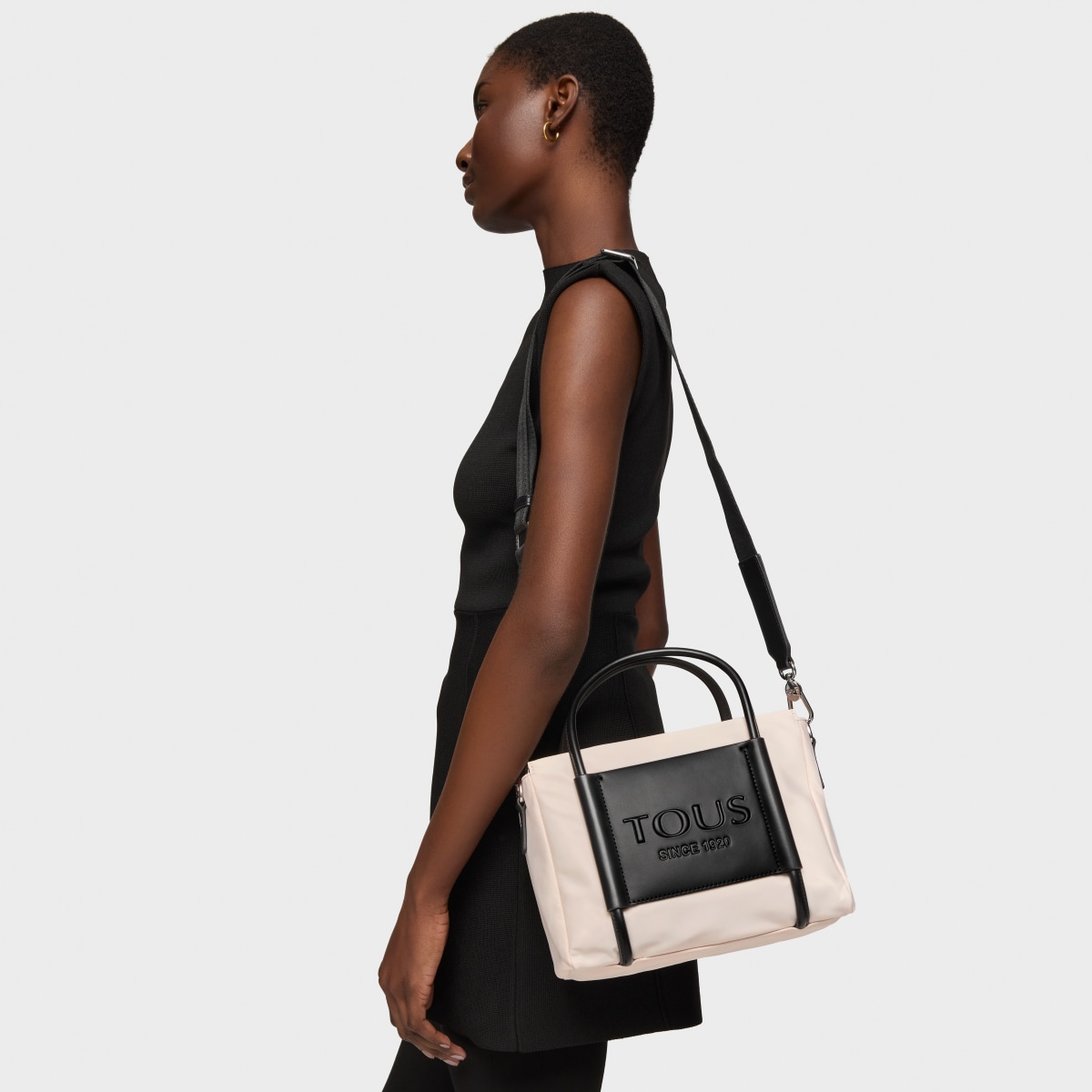 Medium nude colored Empire Soft City bag