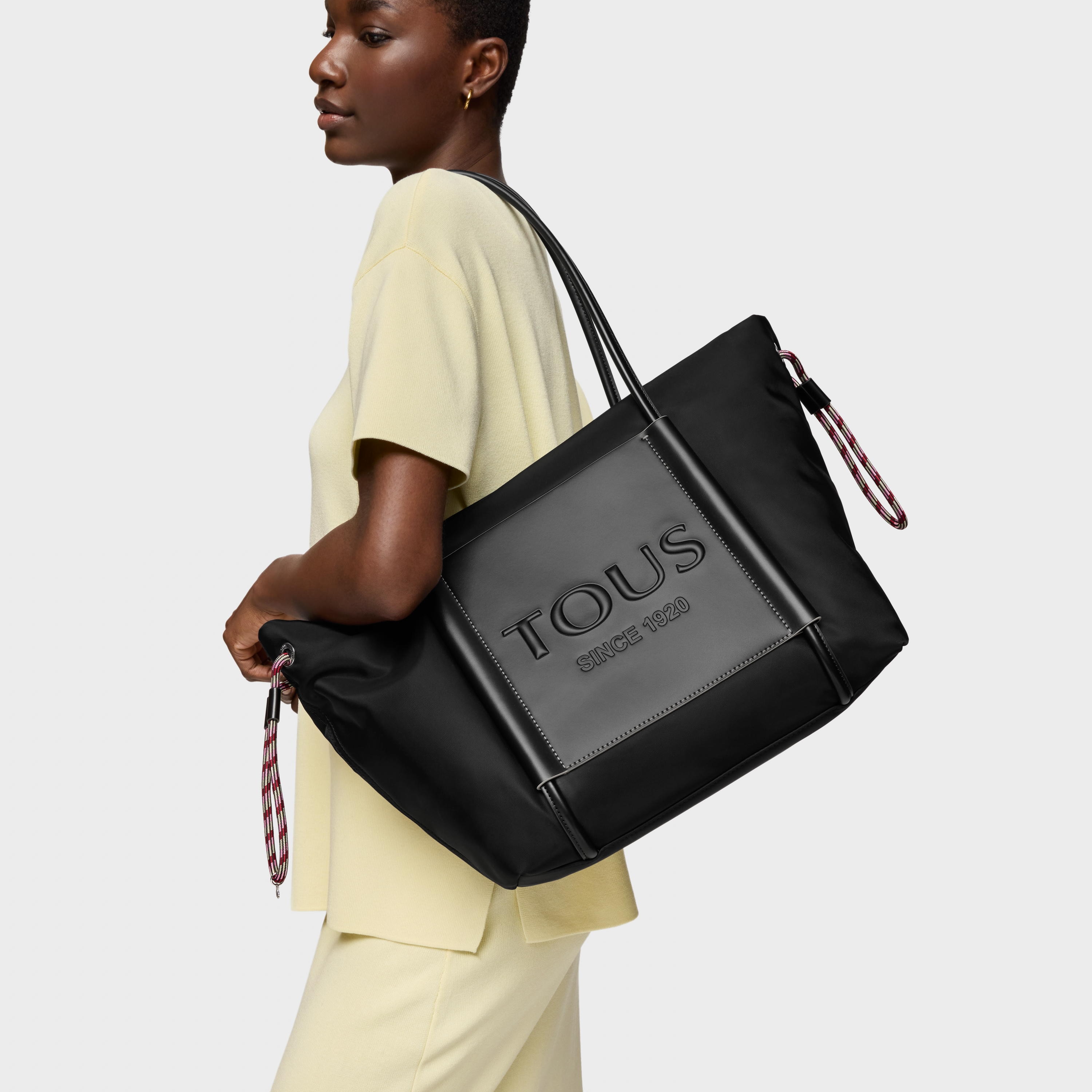 Large black Empire Soft Tote bag