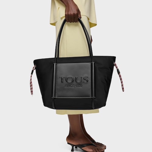 Large black Empire Soft Tote bag