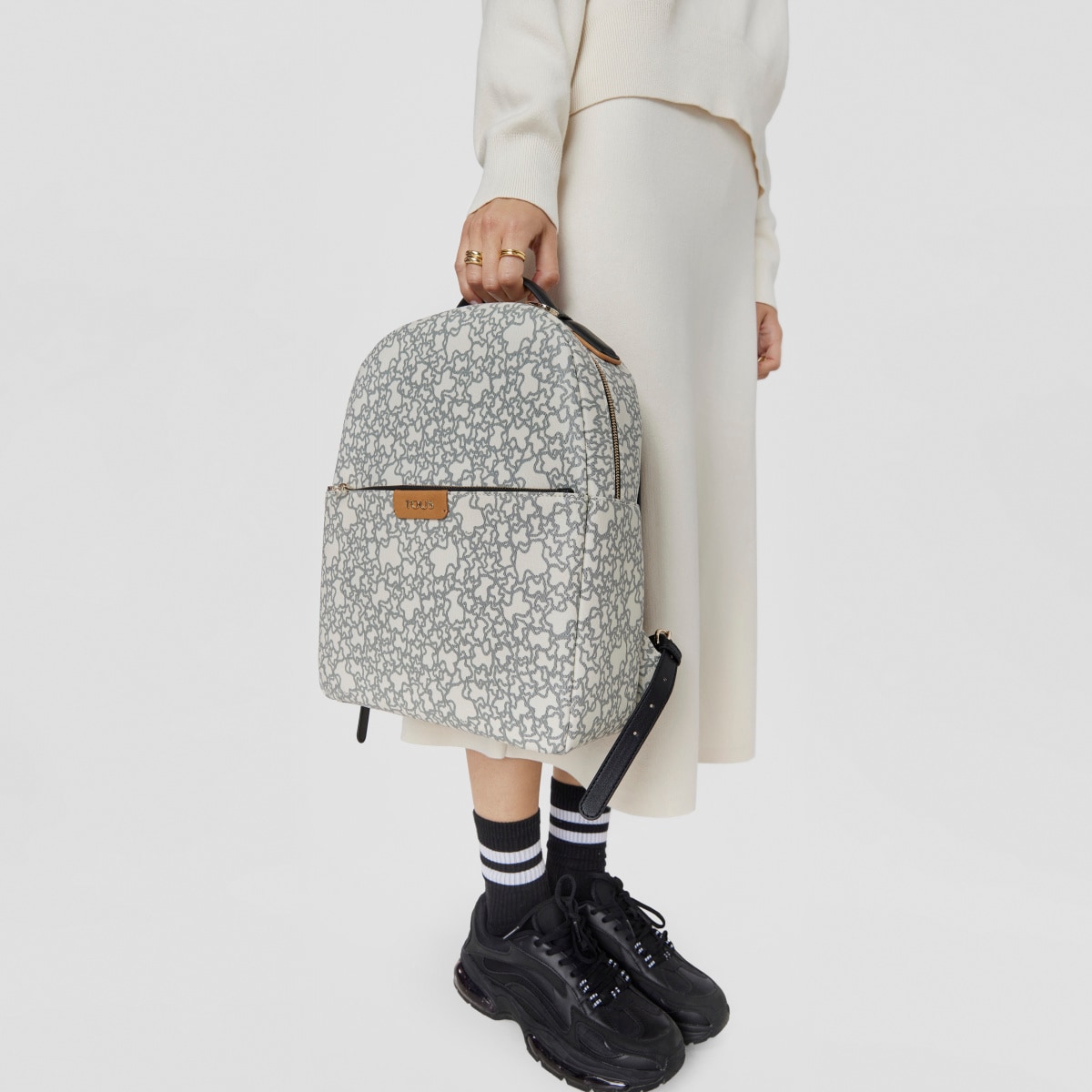 Mochila Kaos Mini beige y negro