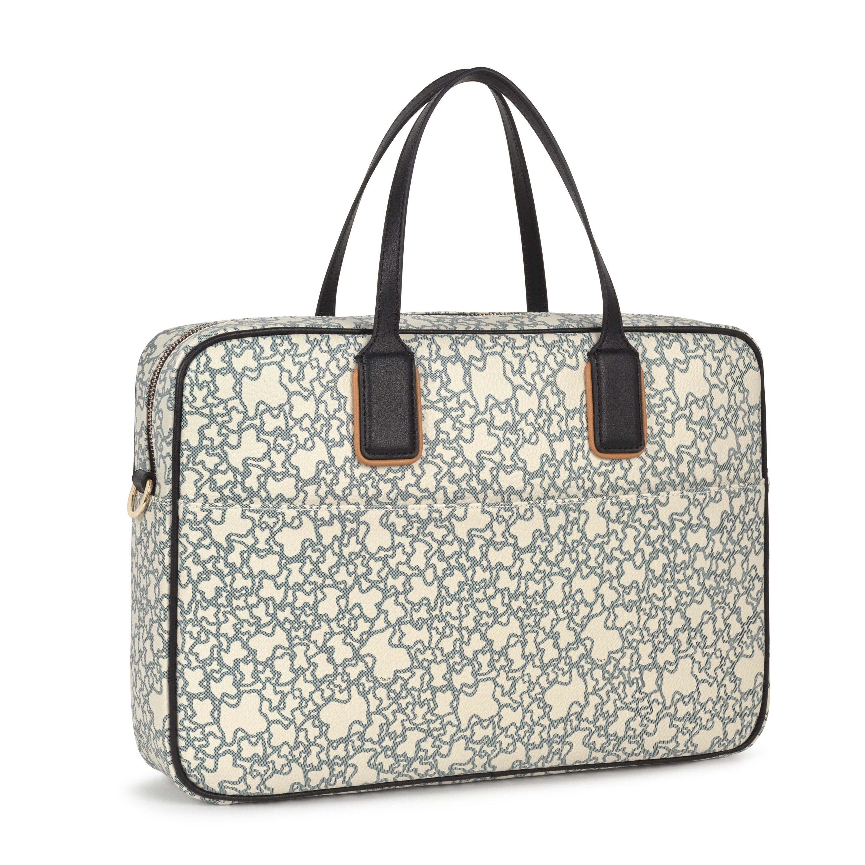 Kaos Mini beige and black briefcase