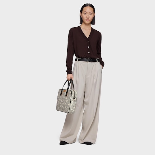 Kaos Mini beige and black briefcase
