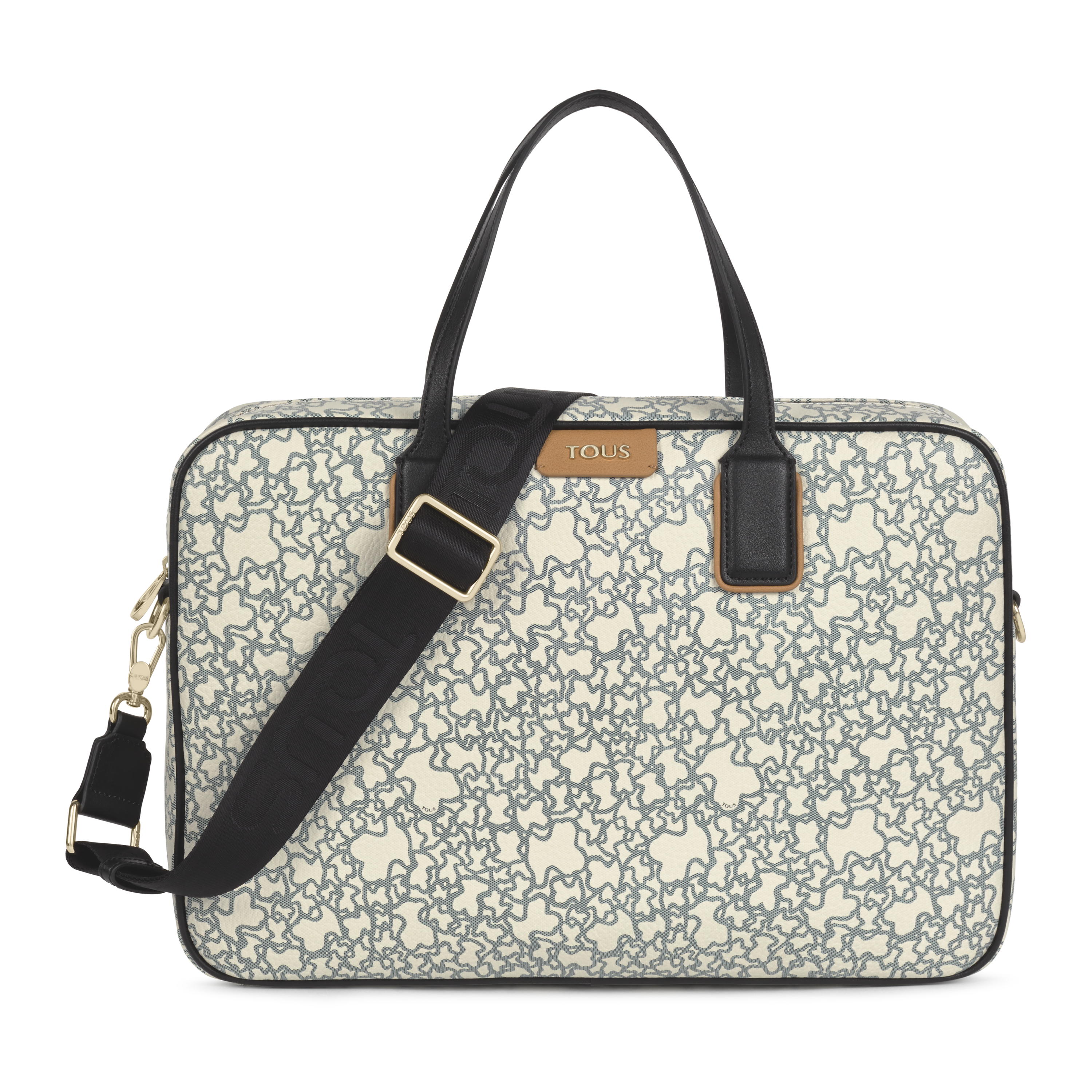 Kaos Mini beige and black briefcase