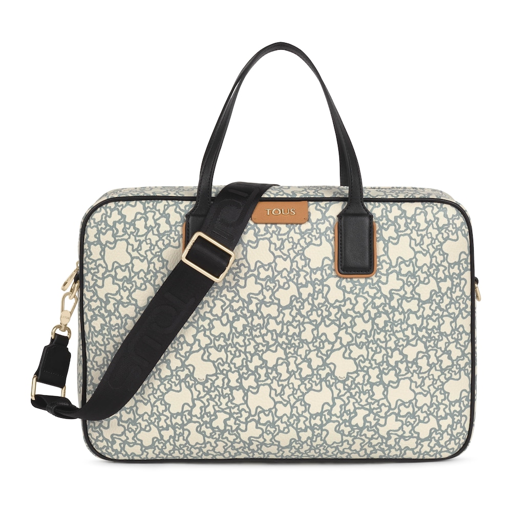 Beżowo-czarna teczka Kaos Mini