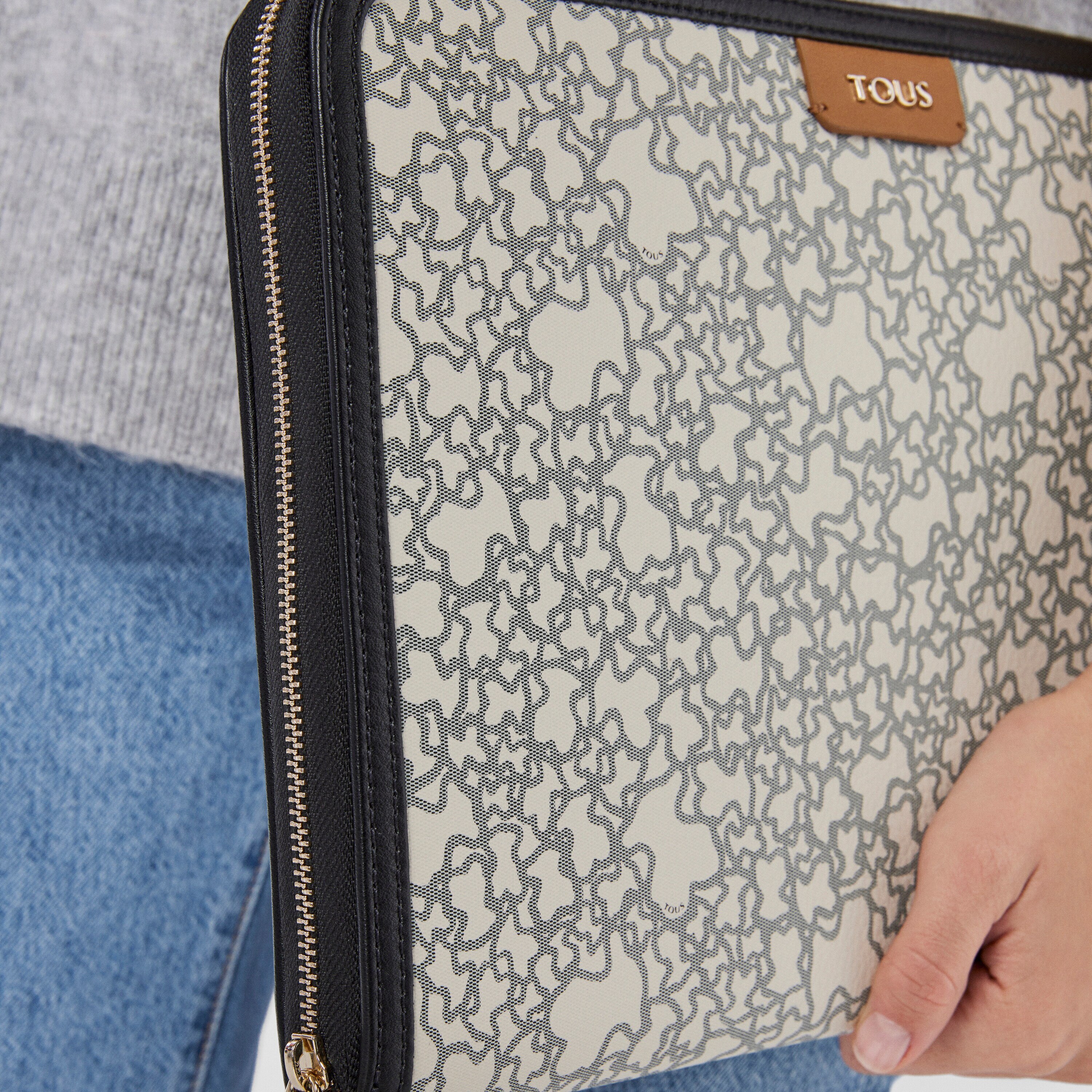 Document holder Kaos Mini beige and black