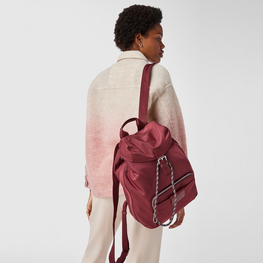 Burgundy Empire Soft Chain Backpack