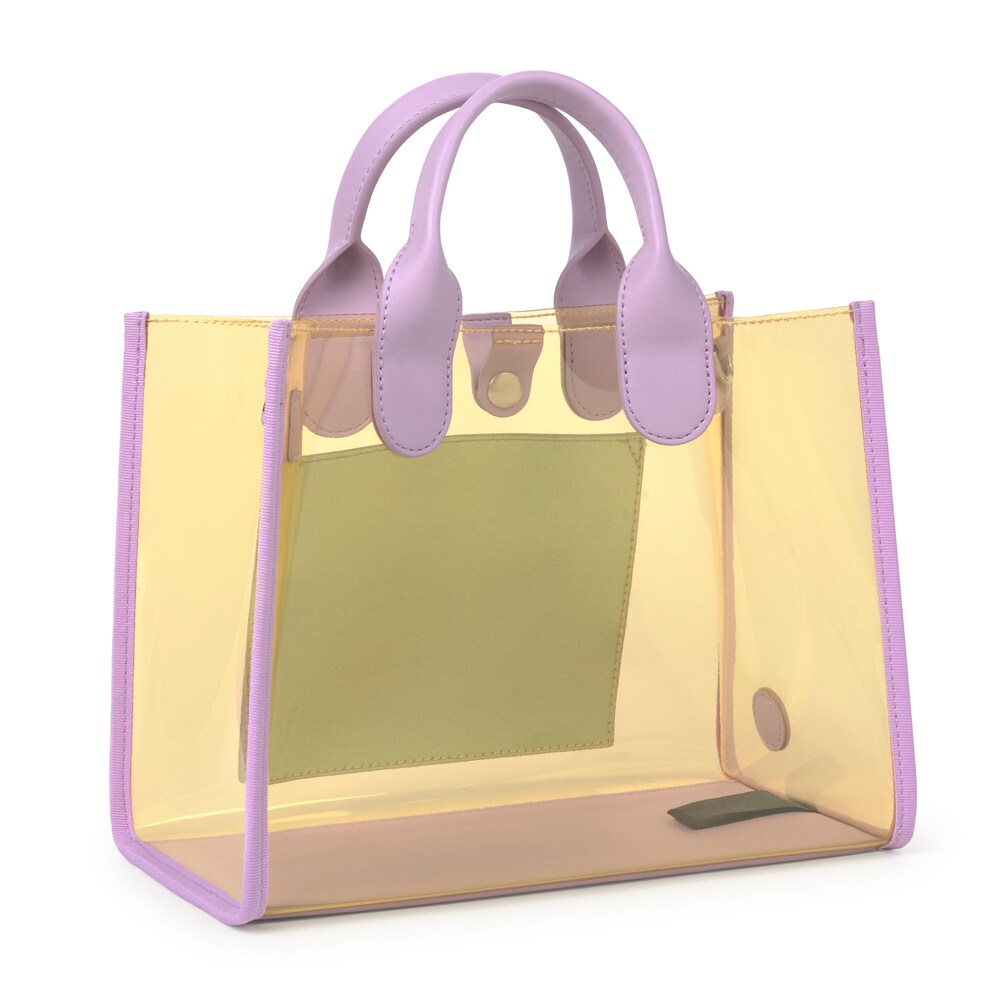 Medium multi-colored Amaya Vinyl transparent Shopping bag | TOUS