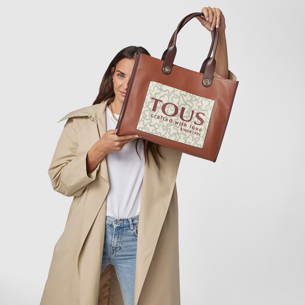 Large multi-brown Amaya Kaos Icon Shopping bag image number 4