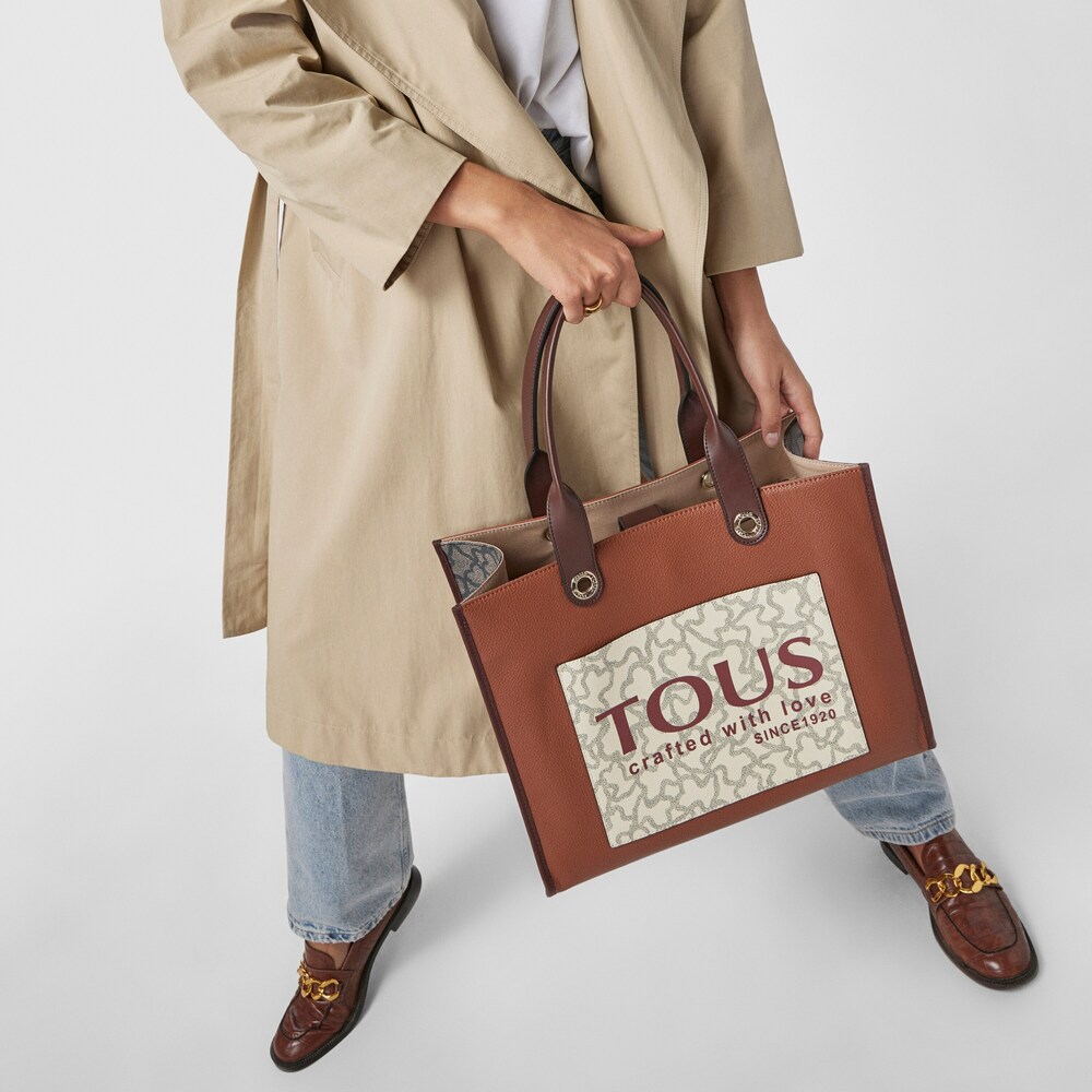 Large multi-brown Amaya Kaos Icon Shopping bag image number 6