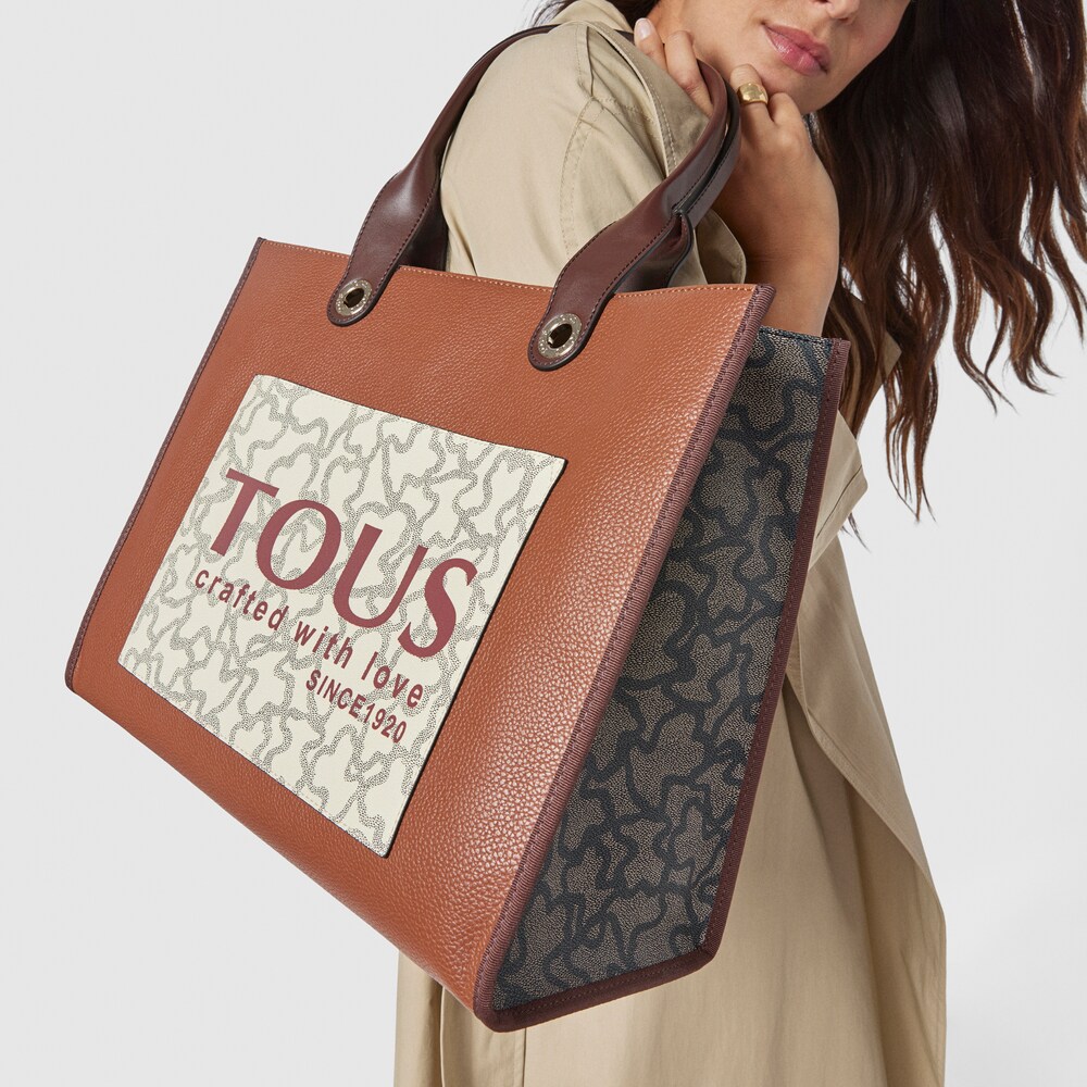 Large multi-brown Amaya Kaos Icon Shopping bag image number 8