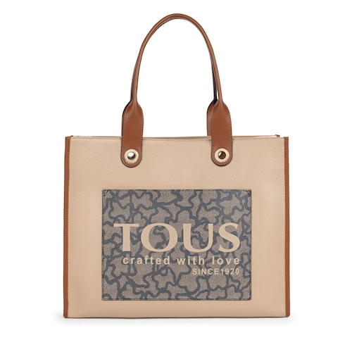 Large brown and beige Amaya Kaos Icon Shopping bag image number 0