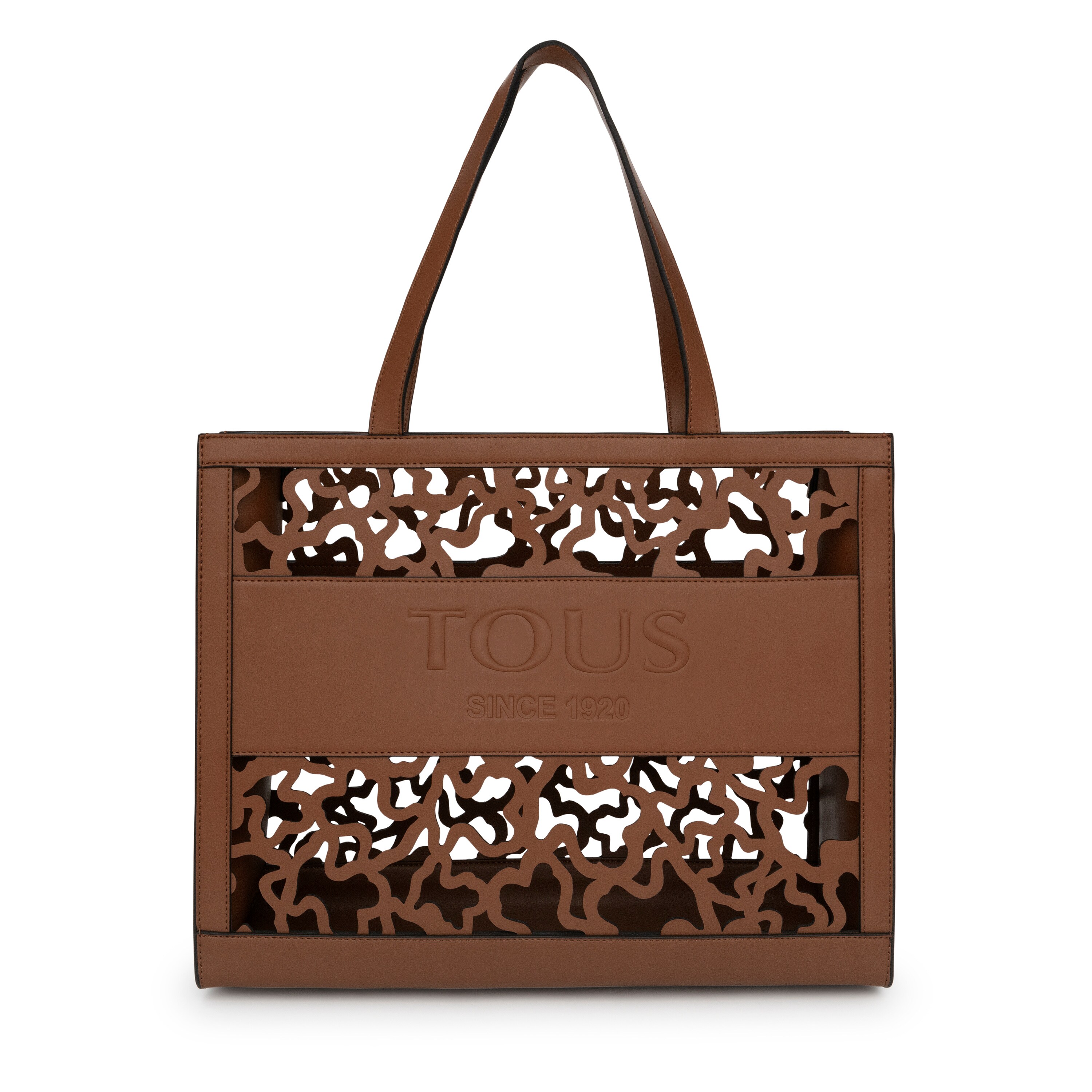 Large brown Amaya Kaos Shock shopping bag