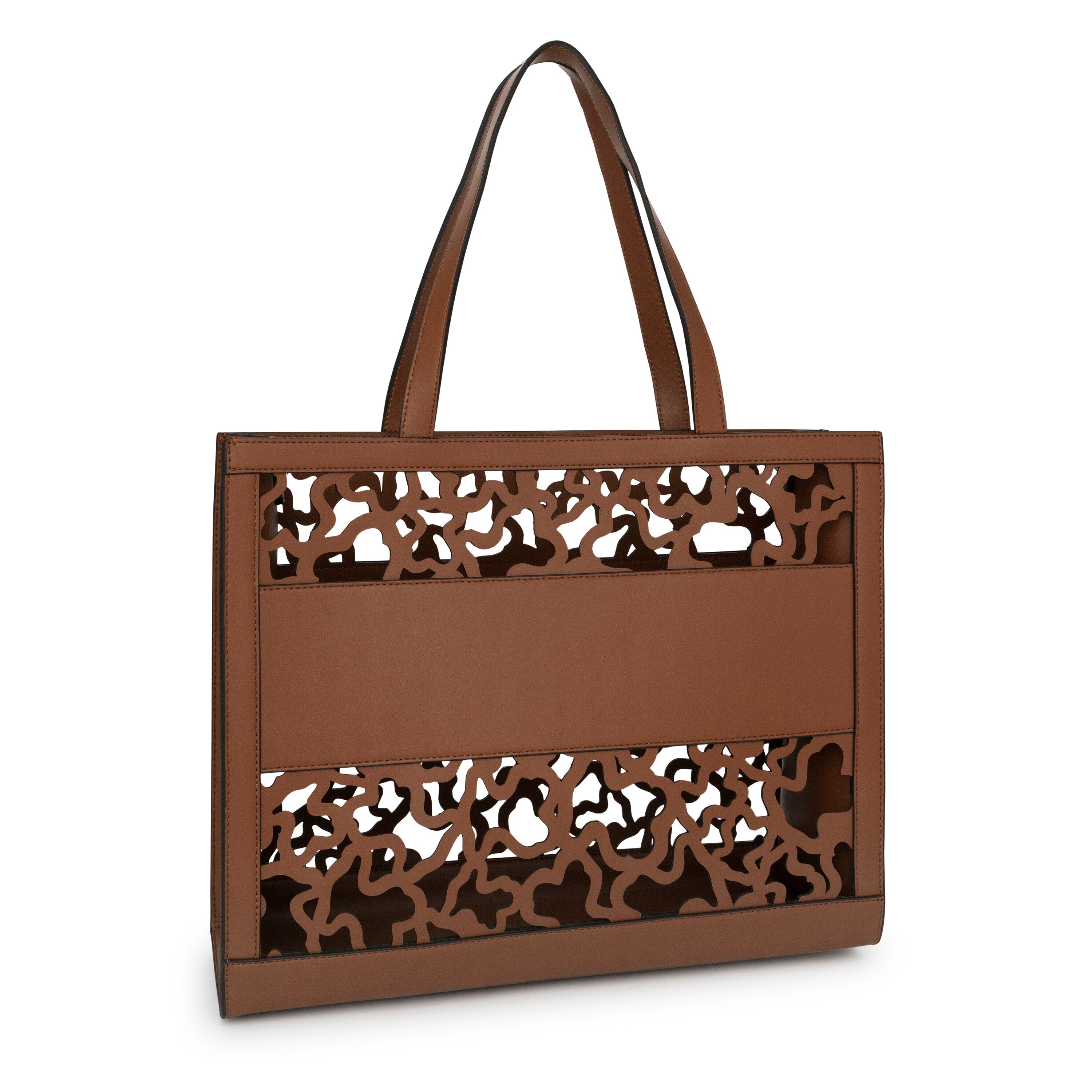 Large brown Amaya Kaos Shock shopping bag