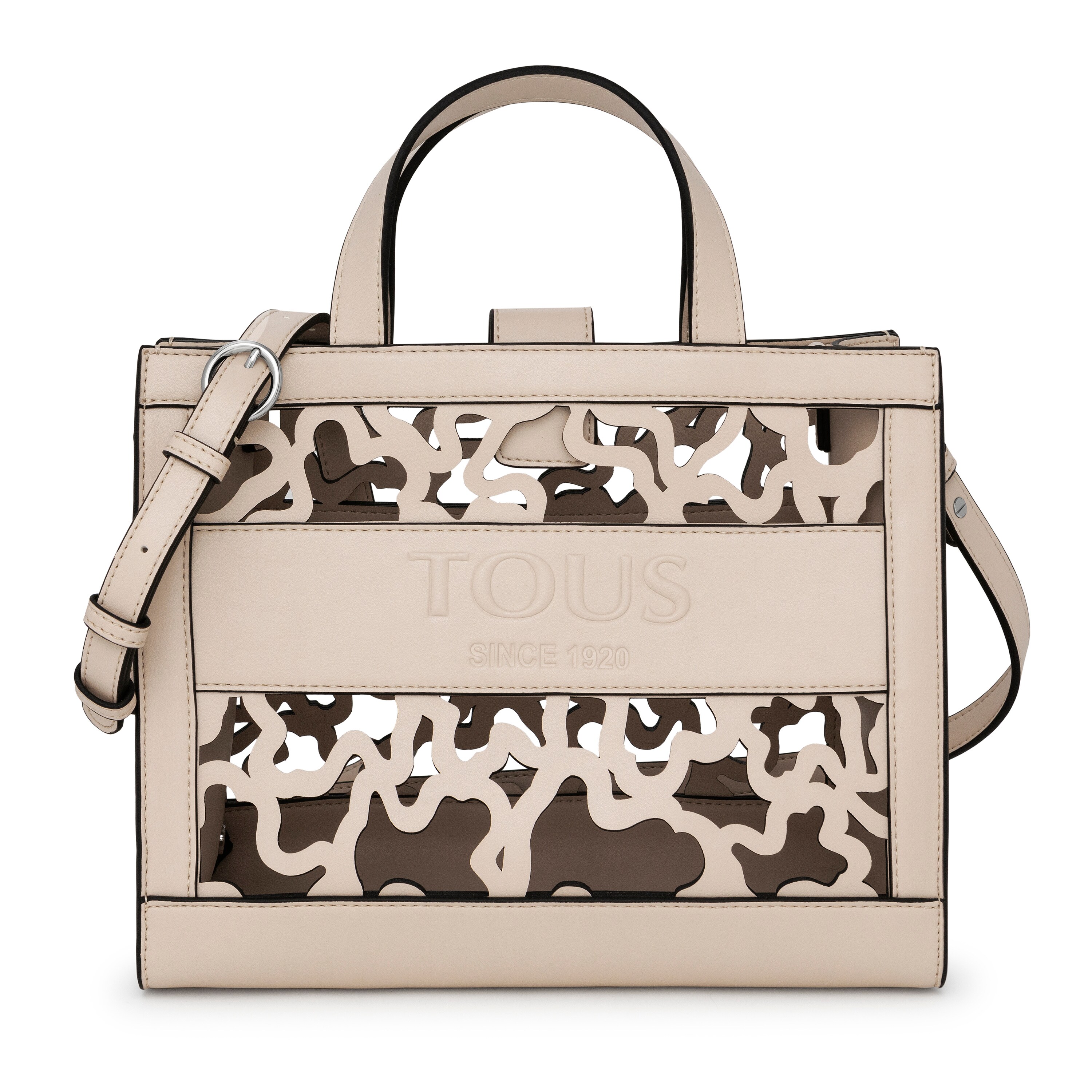 Medium beige Amaya Kaos Shock shopping bag