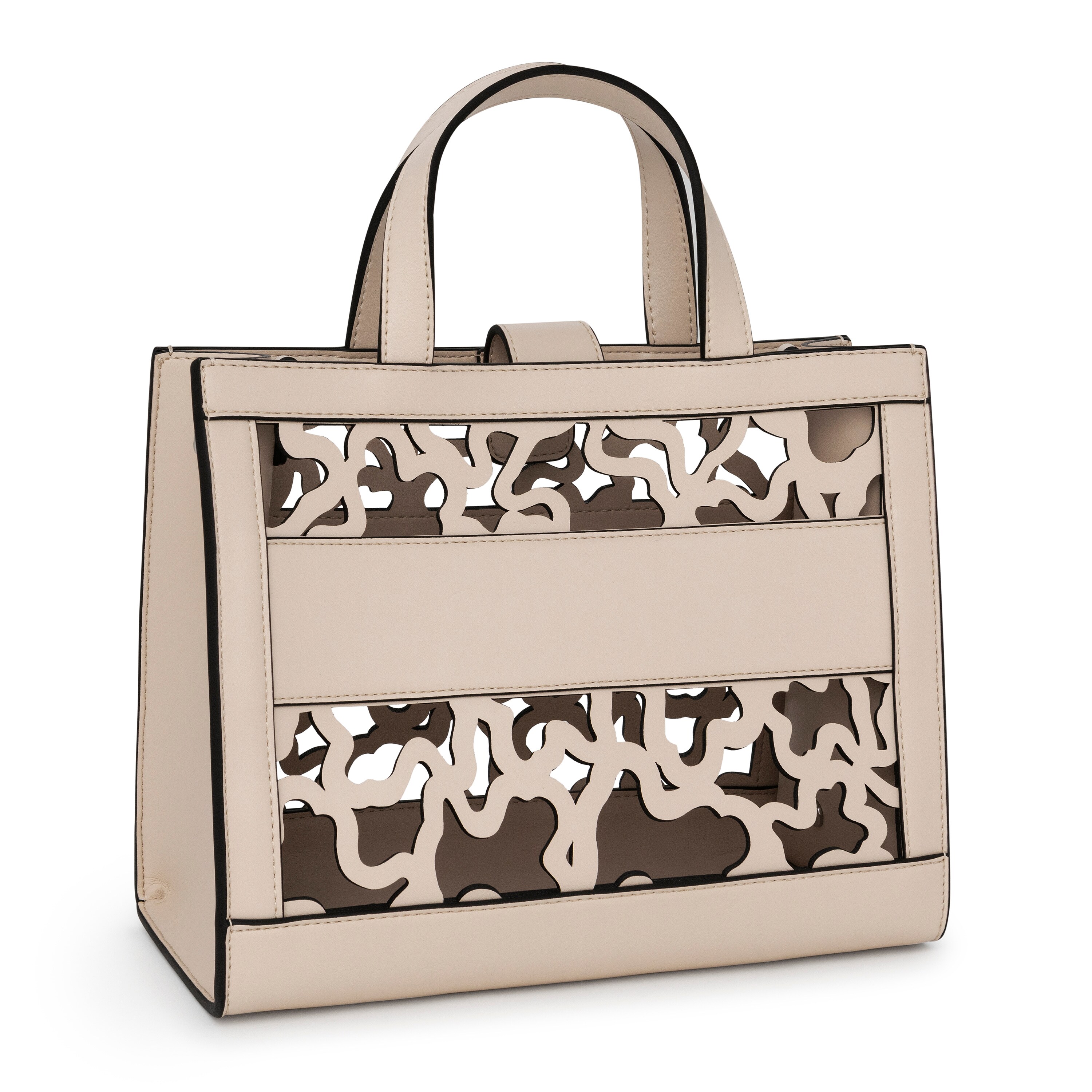 Medium beige Amaya Kaos Shock shopping bag