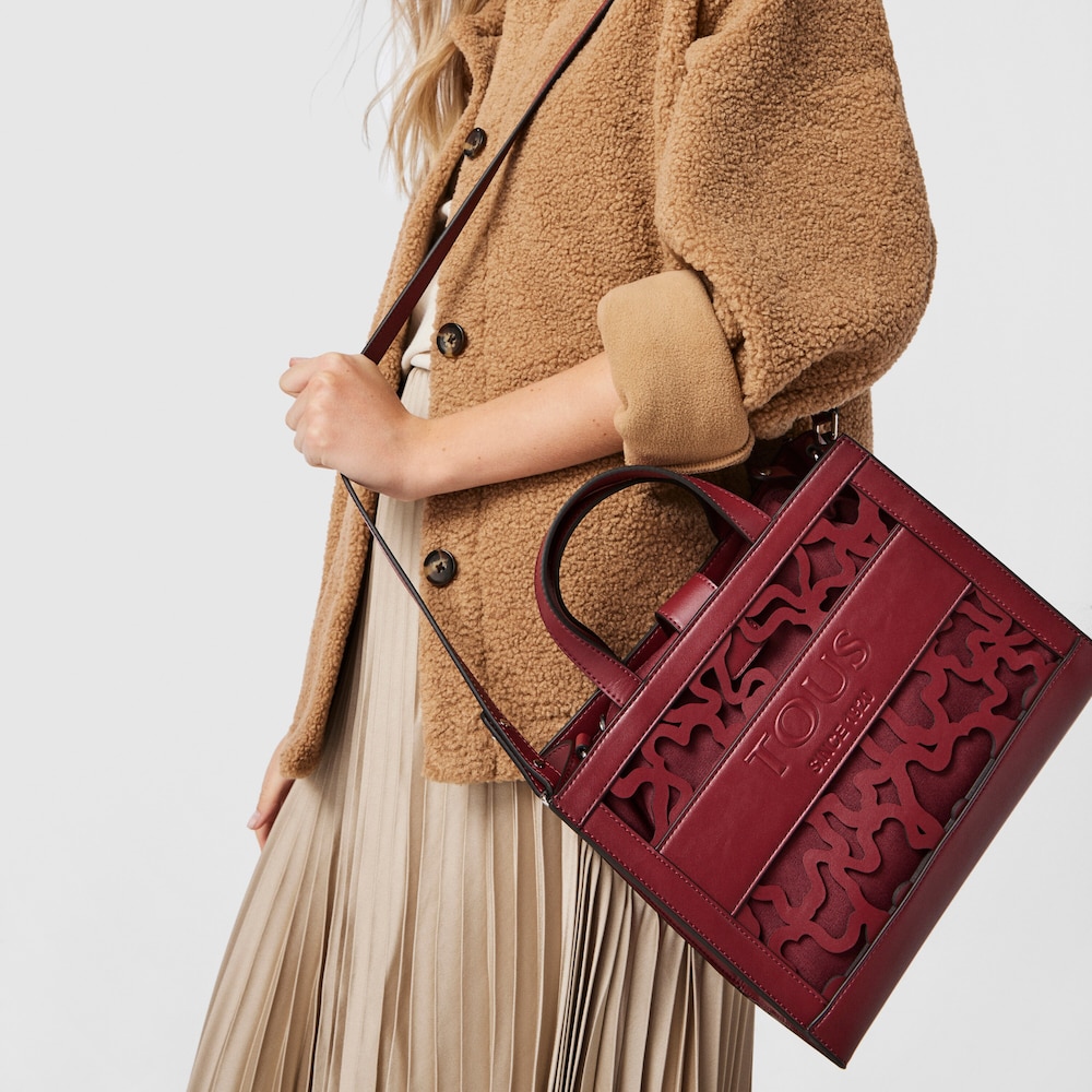 Amaya Kaos Shock medium burgundy shopping bag