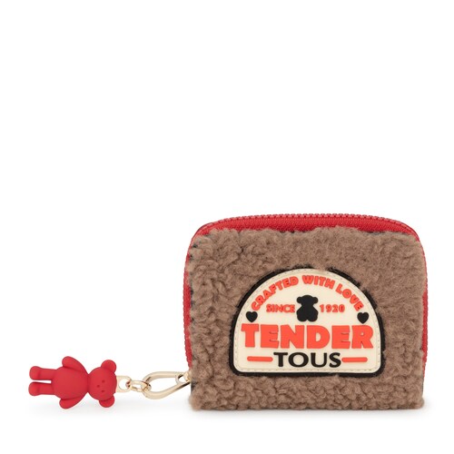 Medium taupe colored Amaya Joy Change purse