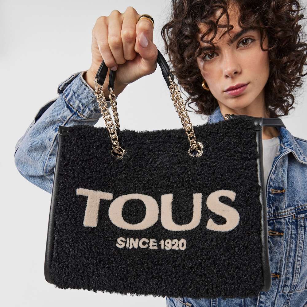 Medium black Amaya Warm Shopping bag image number 7