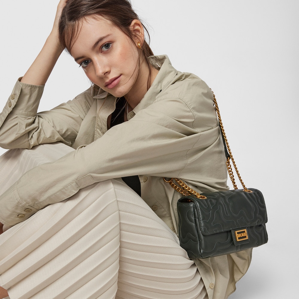 Bolsa de corpo cruzada pequena aba Kaos Dream verde