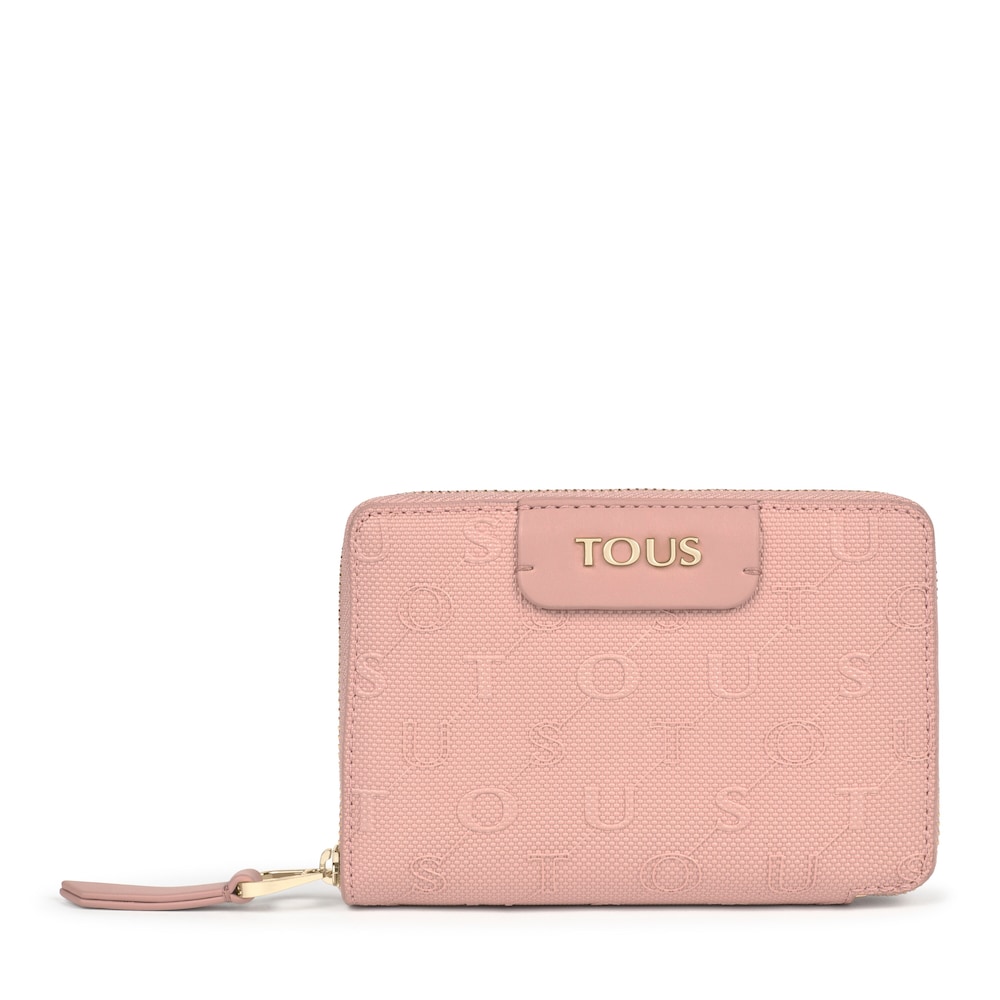 Portefeuille Script Day petit rose