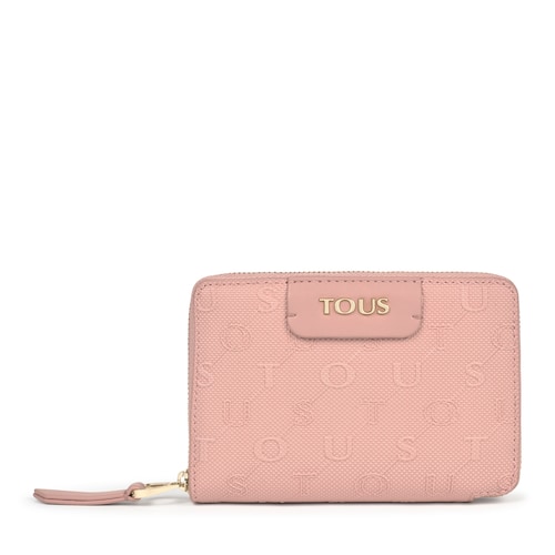 Portefeuille Script Day petit rose