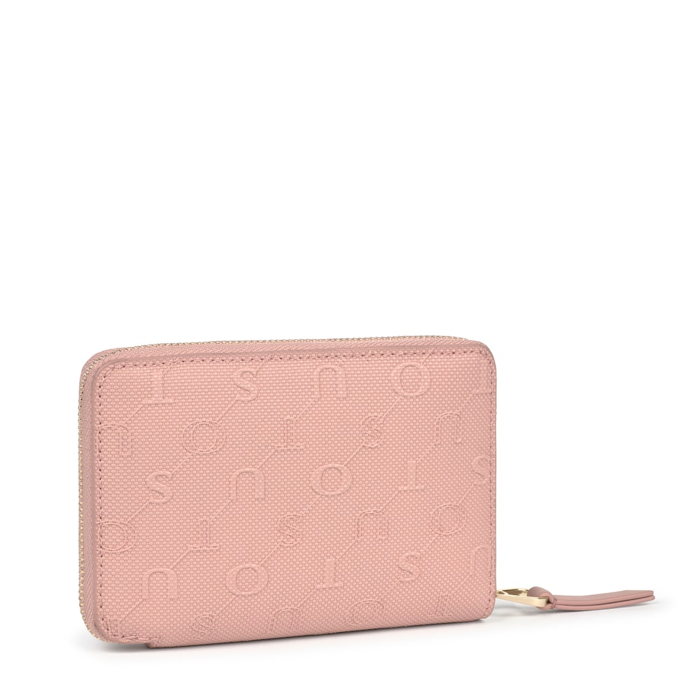 Portefeuille Script Day petit rose