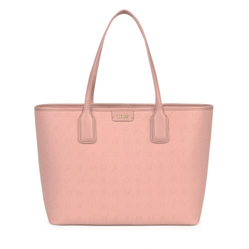 Capazo grande Script Day rosa