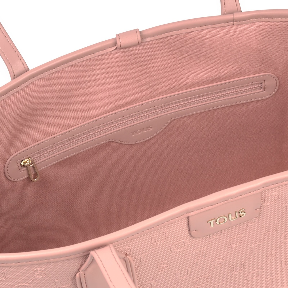 Capazo grande Script Day rosa