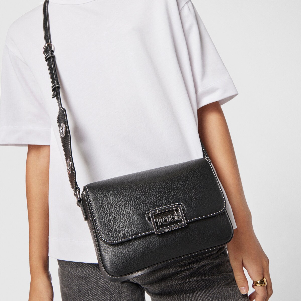 Black leather TOUS Legacy Crossbody bag image number 3