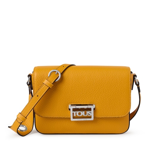 Mustard colored leather TOUS Legacy Crossbody bag image number 0