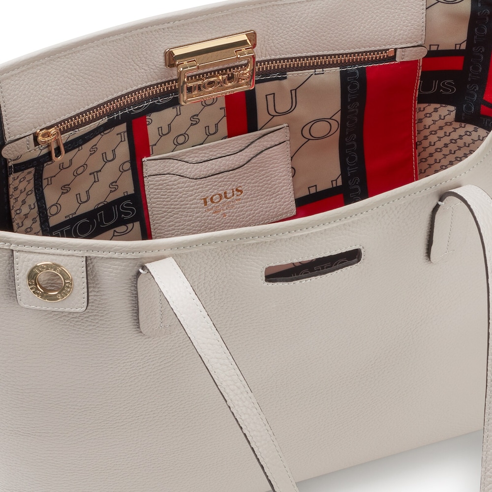 Beige leather TOUS Legacy Tote bag