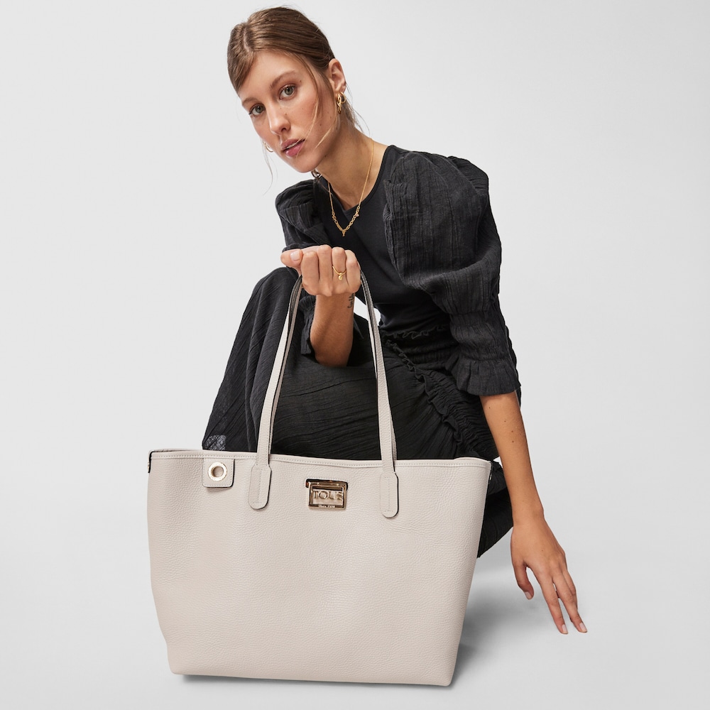Beige leather TOUS Legacy Tote bag
