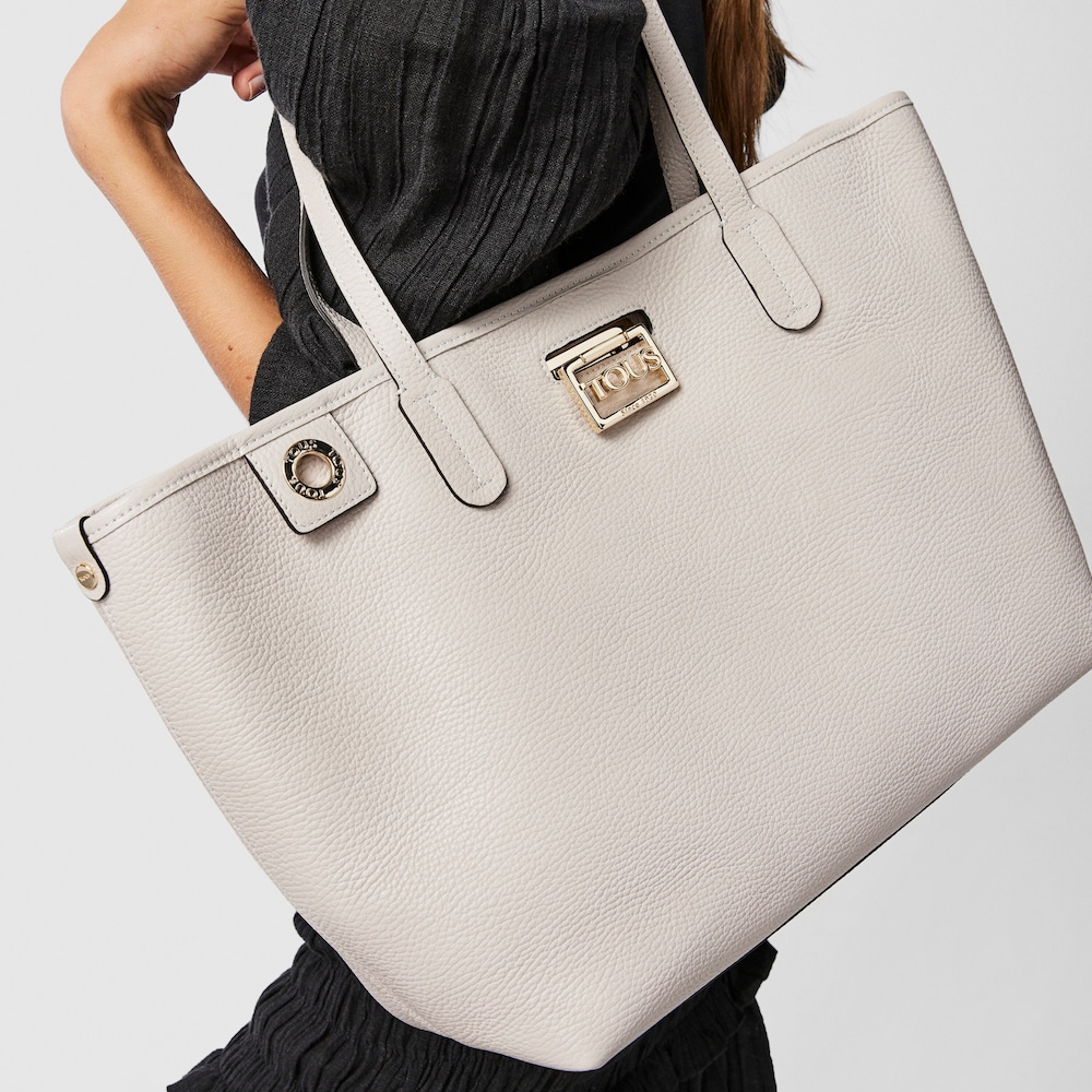 Beige leather TOUS Legacy Tote bag