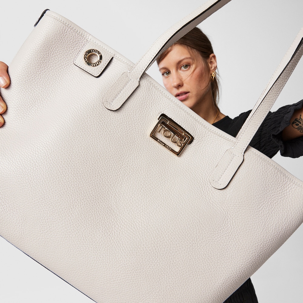 Beige leather TOUS Legacy Tote bag