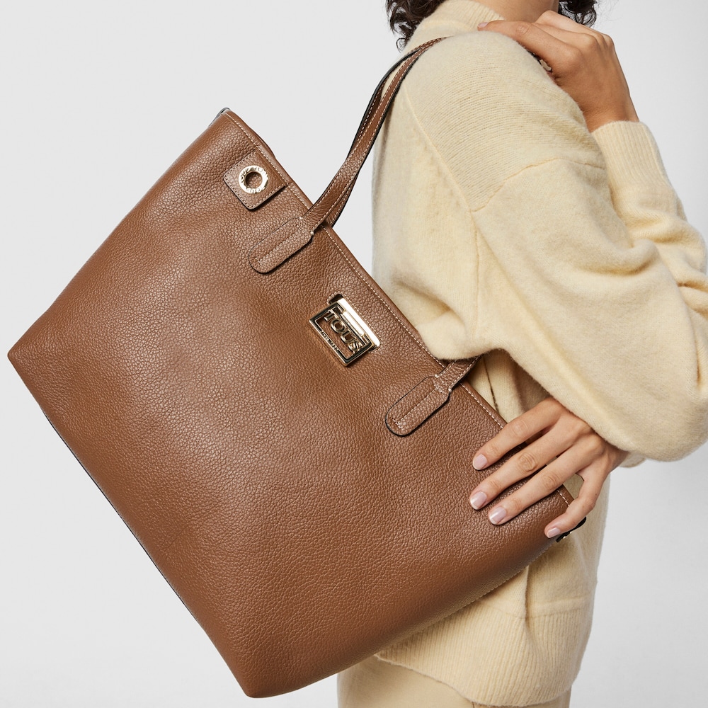 Brown leather TOUS Legacy Tote bag image number 3