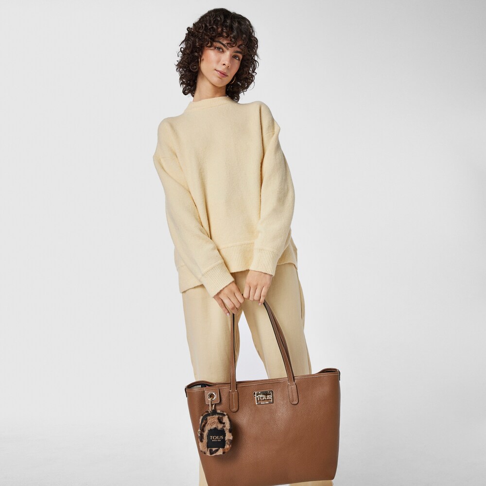 Brown leather TOUS Legacy Tote bag image number 5
