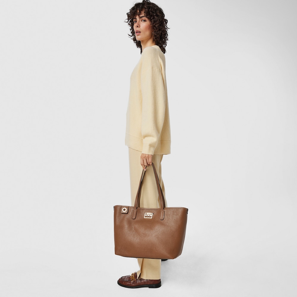 Brown leather TOUS Legacy Tote bag image number 6