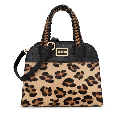 Small black leather TOUS Script Premium City handbag image number 0