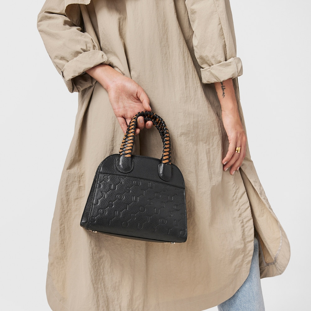 Small black leather TOUS Script Premium City handbag