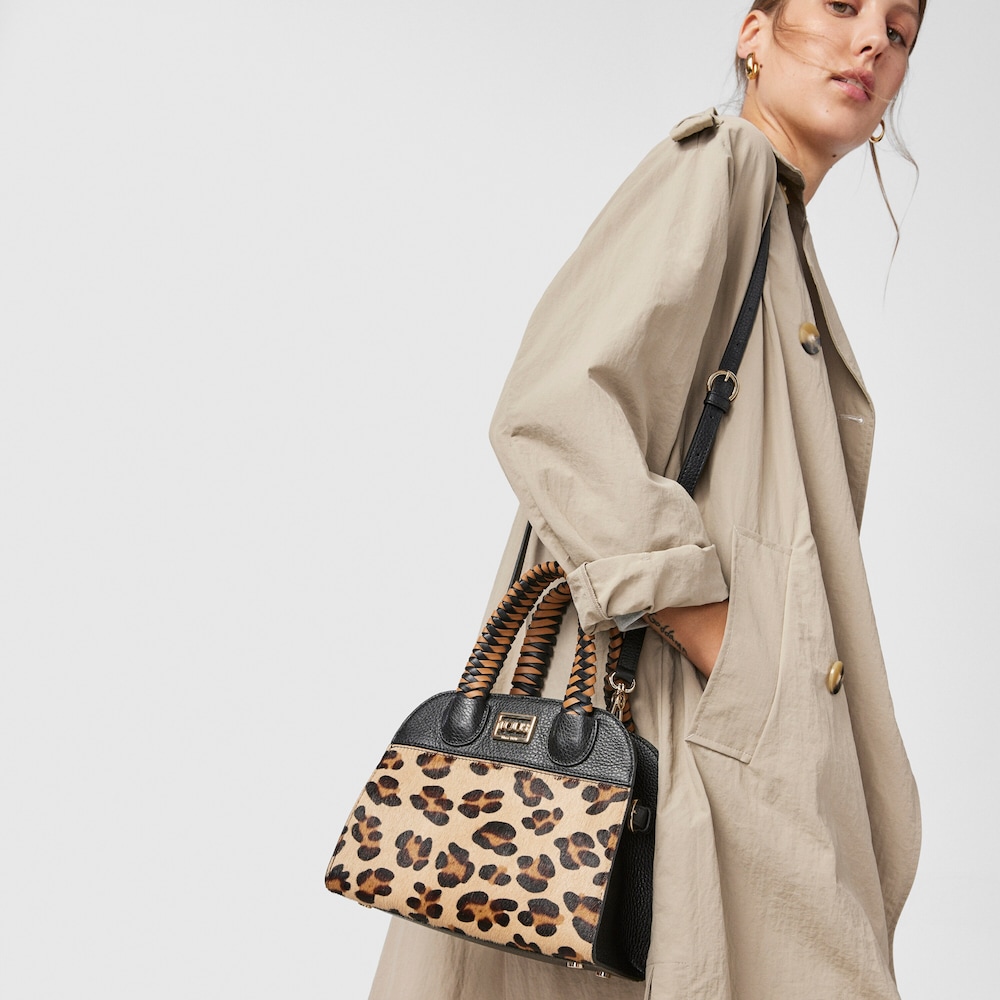 Small black leather TOUS Script Premium City handbag