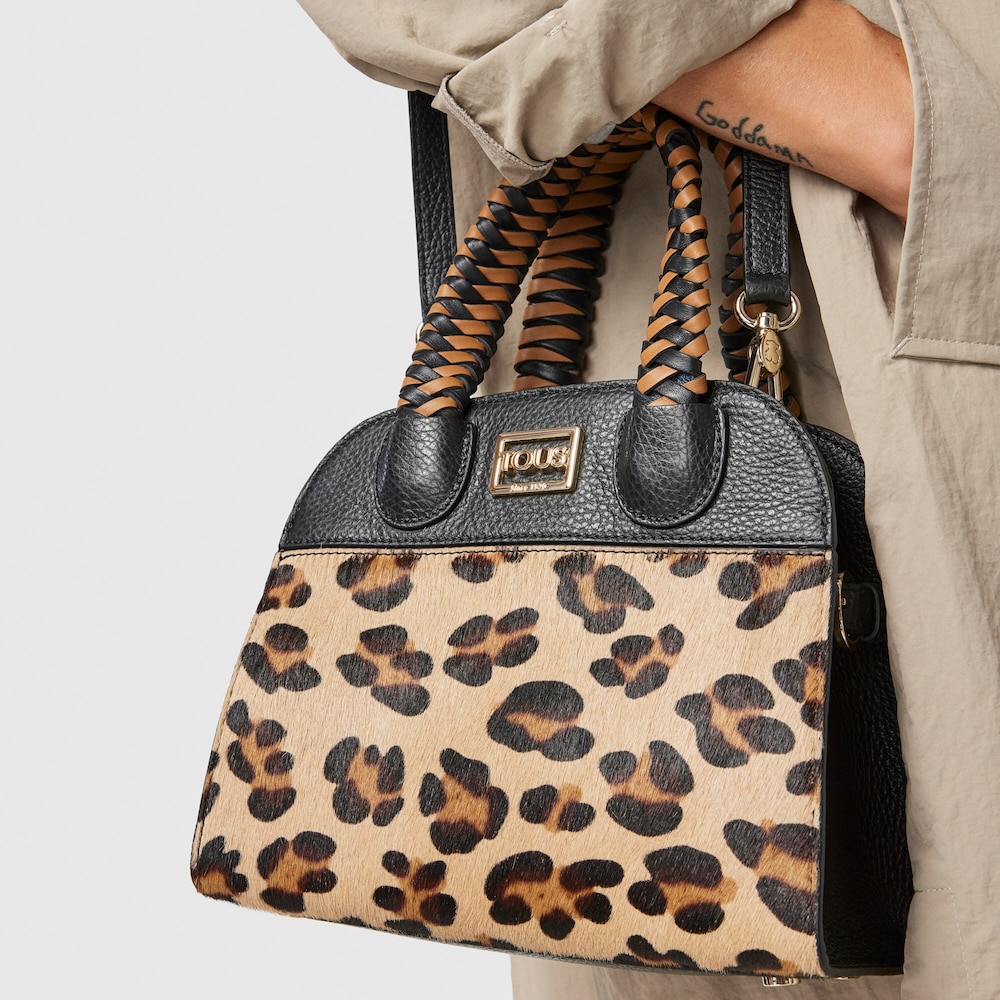 Small black leather TOUS Script Premium City handbag