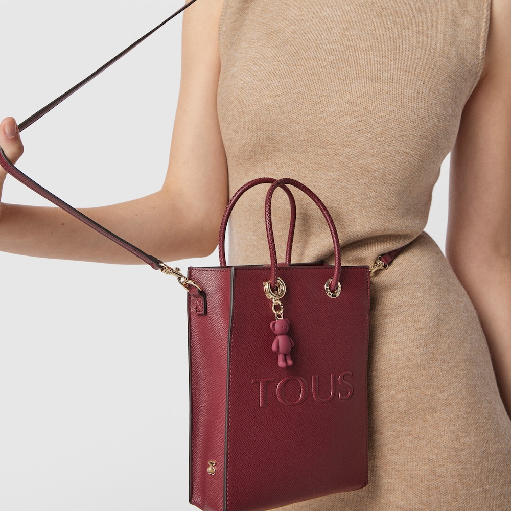 Mini burgundy TOUS Pop Handbag image number 3
