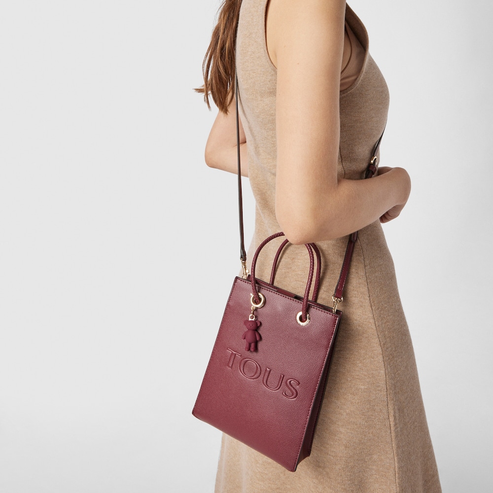 Mini burgundy TOUS Pop Handbag image number 4
