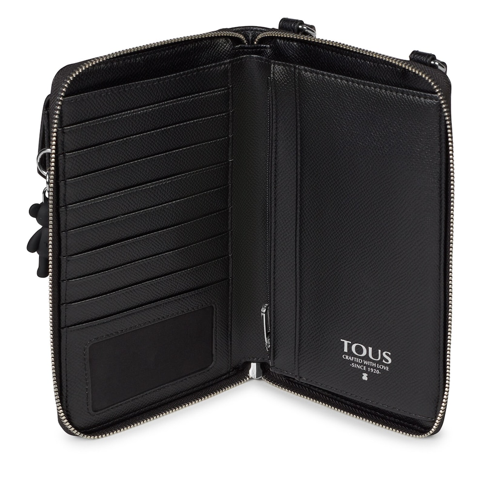 Funda m&oacute;vil y billetera colgante T Pop negro